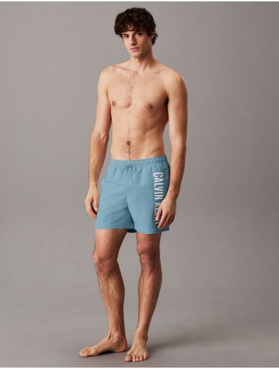 Traje-de-Baño-Calvin-Klein-Intense-Power-Logo-Hombre-Azul