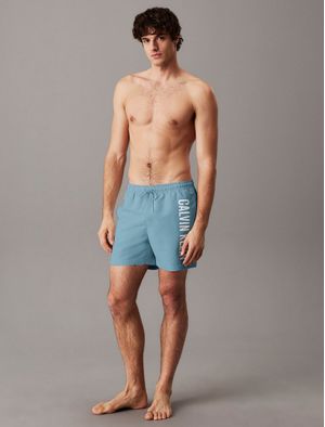 Traje-de-Baño-Calvin-Klein-Intense-Power-Logo-Hombre-Azul