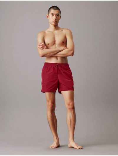 Traje-de-Baño-Calvin-Klein-Insignia-Logo-Hombre-Rojo