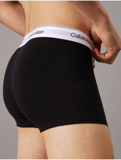 Trunks-Calvin-Klein-Icon-Cotton-Stretch-Pack-de-3-Hombre-Negro
