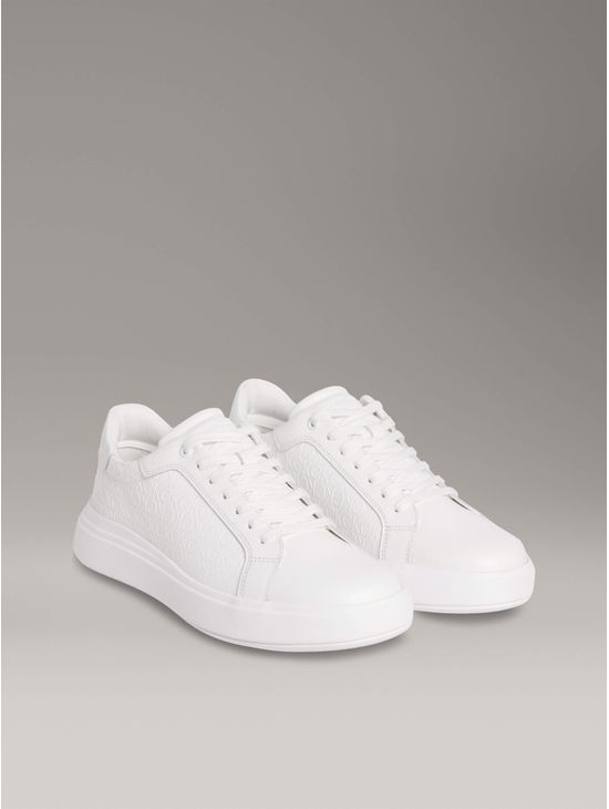 Tenis-Calvin-Klein-con-Monograma-Hombre-Blanco-HM0HM01970-0K4
