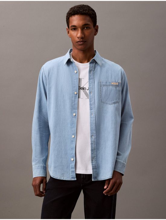 Camisa-Manga-Larga-Calvin-Klein-Hombre-Denim-Azul-40BM796-450