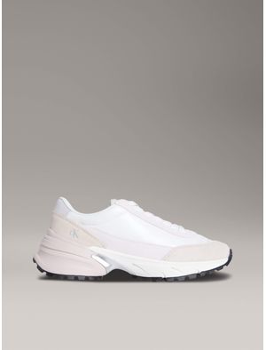 Tenis-Calvin-Klein-Suede-Trainers-Mujer-Blanco-YW0YW01963-02R