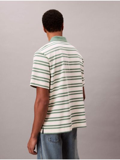 Polo-Relaxed-Calvin-Klein-Hombre-de-Rayas-4RC236G-100