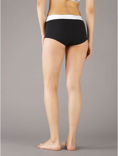 Boyshort-Calvin-Klein-de-Pijama-Cotton-Modal-Stretch-Rib-Mujer-Negro-QF8024-001