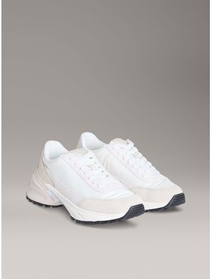 Tenis-Calvin-Klein-Suede-Trainers-Mujer-Blanco-YW0YW01963-02R