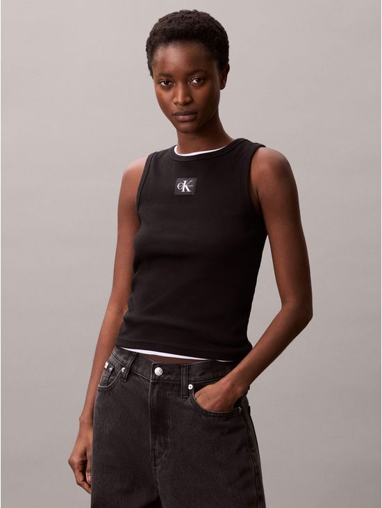 Playera-Clavin-Klein-Mujer-Negro-47C201G-001