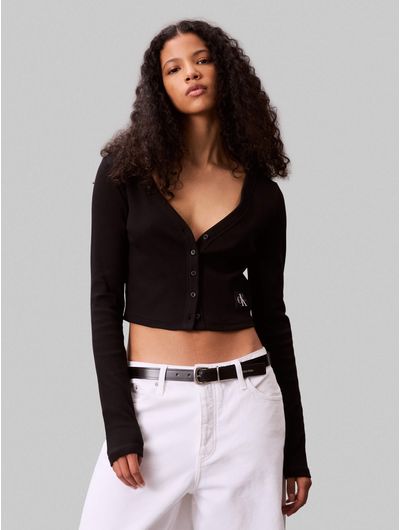 Cardigan-de-Canale-Calvin-Klein-Mujer-Negro-47C204G-001