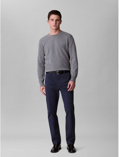 Pantalon-Calvin-Klein-Chino-Entallado-Hombre-Azul-40EM628-410