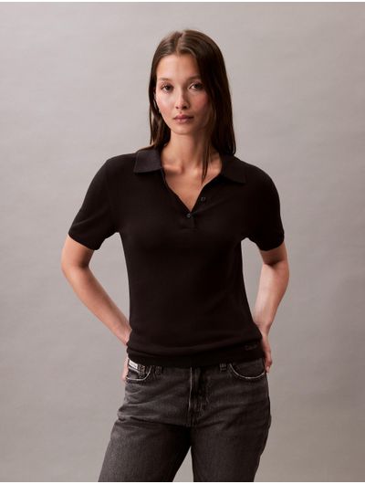 Polo-Calvin-Klein-Mujer-Negro-44C341G-001