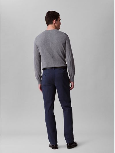 Pantalon-Calvin-Klein-Chino-Entallado-Hombre-Azul-40EM628-410