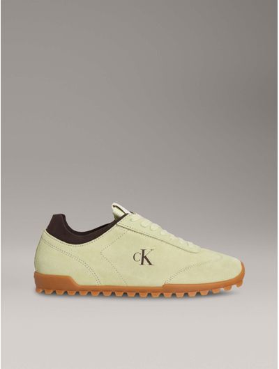 Tenis-Suede-Trainers-Calvin-Klein-Mujer-Verde-YW0YW01898-02Q