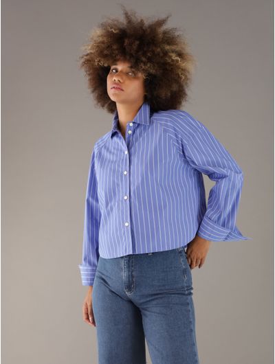 Camisa-Calvin-Klein-Jeans-Croped-Mujer-Azul-47C118G-461