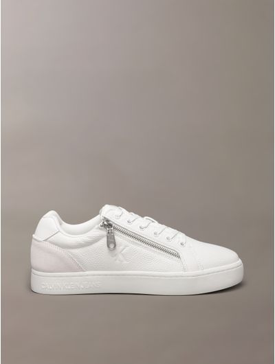 Tenis-Calvin-Klein-con-Monograma-Grabado-Hombre-Blanco-YM0YM01318-0K4
