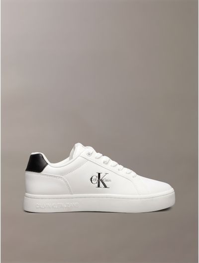 Tenis-Calvin-Klein-con-Monologo-Grabado-Mujer-Blanco-YW0YW01902-01W