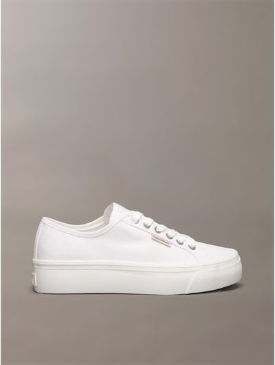 Tenis-Calvin-Klein-con-Monograma-Engomado-Mujer-Blanco-YW0YW01838-YAF