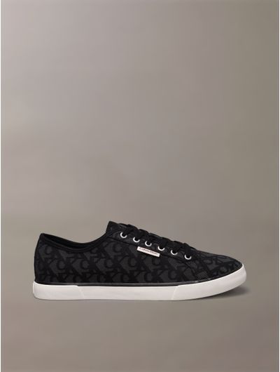 Tenis-Calvin-Klein-con-Monogramas-Hombre-Negro-YM0YM01368-0GM