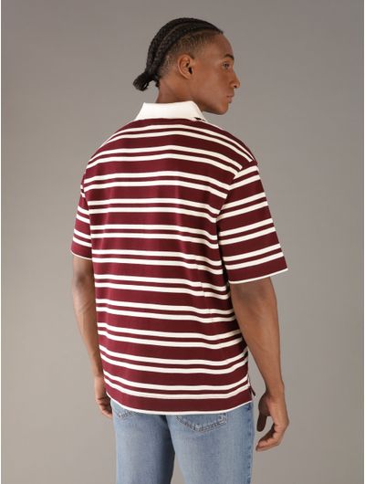 Polo-Calvin-Klein-Jeans-Monograma-Bordado-Hombre-Rojo-4RC236G-601