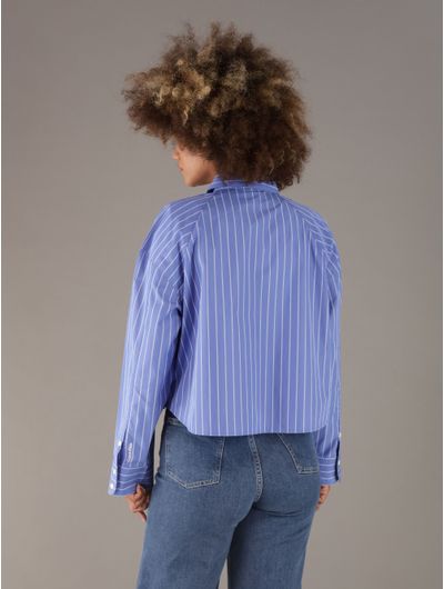 Camisa-Calvin-Klein-Jeans-Croped-Mujer-Azul-47C118G-461