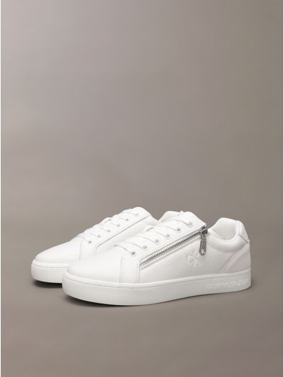 Tenis-Calvin-Klein-con-Monograma-Grabado-Hombre-Blanco-YM0YM01318-0K4