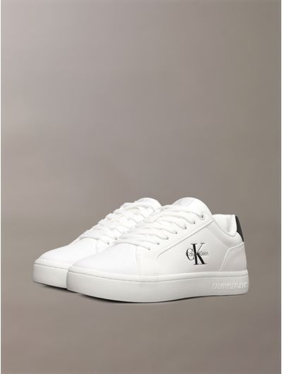 Tenis-Calvin-Klein-con-Monologo-Grabado-Mujer-Blanco-YW0YW01902-01W