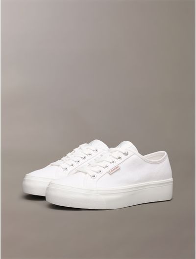 Tenis-Calvin-Klein-con-Monograma-Engomado-Mujer-Blanco-YW0YW01838-YAF