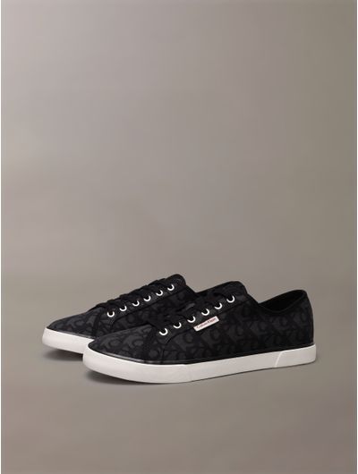 Tenis-Calvin-Klein-con-Monogramas-Hombre-Negro-YM0YM01368-0GM