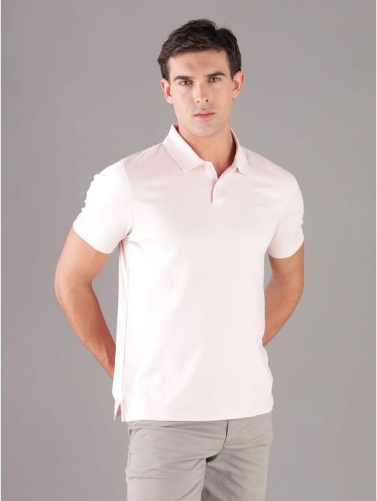 Polo-Calvin-Klein-Logo-Hombre-Rosa