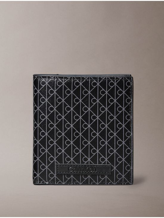 Cartera-Slim-Calvin-Klein-Estampado-Hombre-Negro