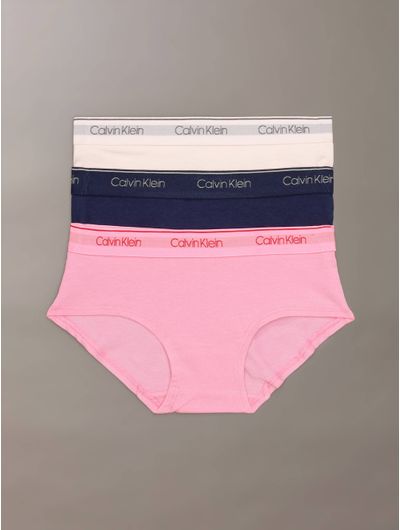 Hipster-Calvin-Klein-Logo-Paquete-de-3-Niña-Multicolor