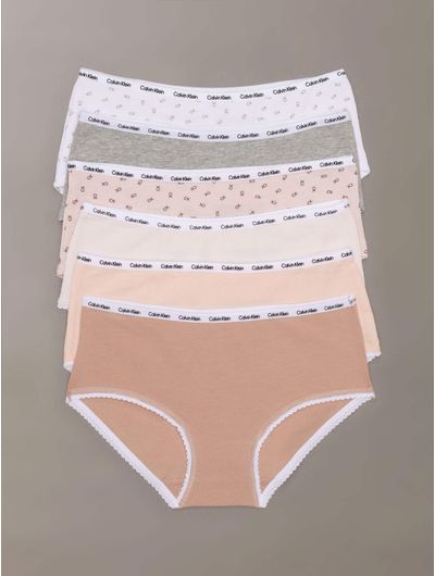 Hipster-Calvin-Klein-Monograma-Paquete-de-6-Niña-Multicolor