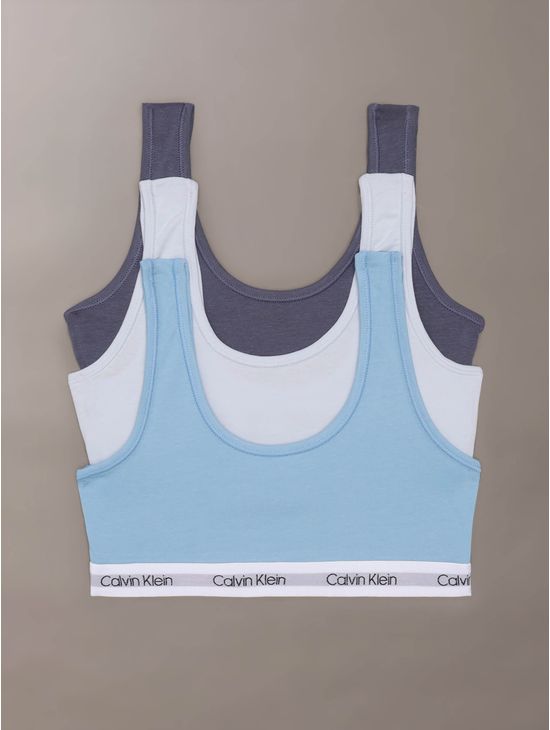 Bralette-Calvin-Klein-Logo-Paquete-de-3-Niña-Azul