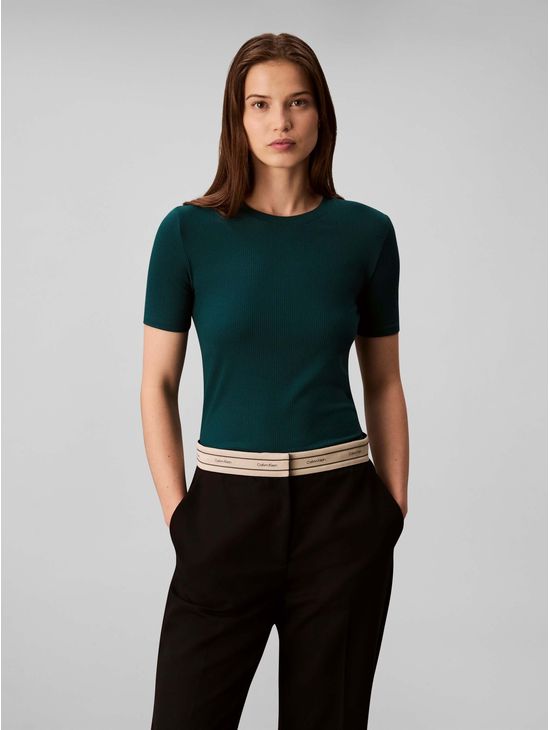 Playera-Calvin-Klein-Rib-Modal-Esencial-Mujer-Azul