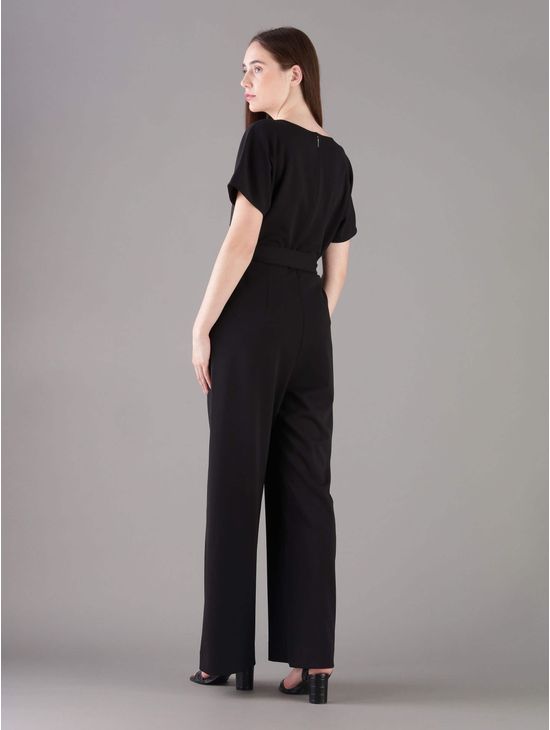 Jumpsuit-Calvin-Klein-Escote-en-V-Mujer-Negro