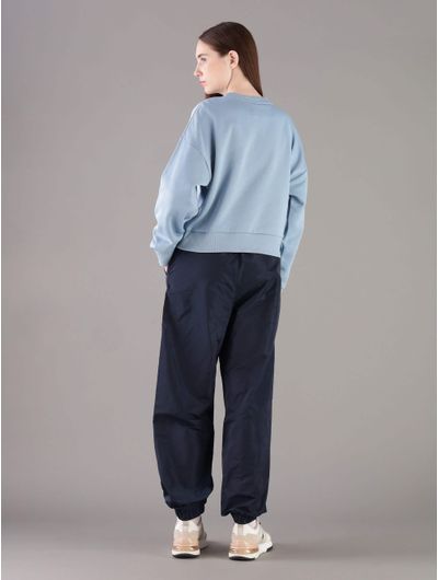 Sudadera-Calvin-Klein-Jeans-Monograma-Plastificado-Mujer-Azul