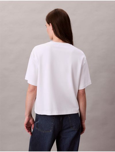 Playera-Calvin-Klein-Logo-Bordado-3D-Bicolor-Mujer-Blanco