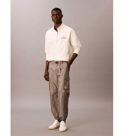 Pantalón Cargo Calvin Klein Convertible Hombre Beige Pantalones