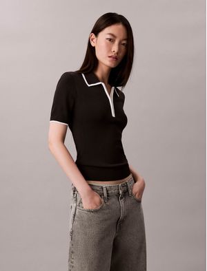 Polo-Calvin-Klein-Mujer-Negro