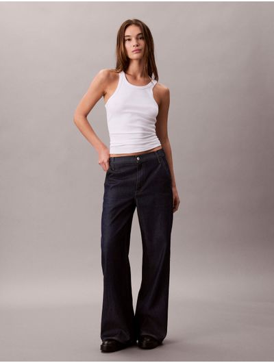 Pantalon-Calvin-Klein-Tencel-Mujer-Azul