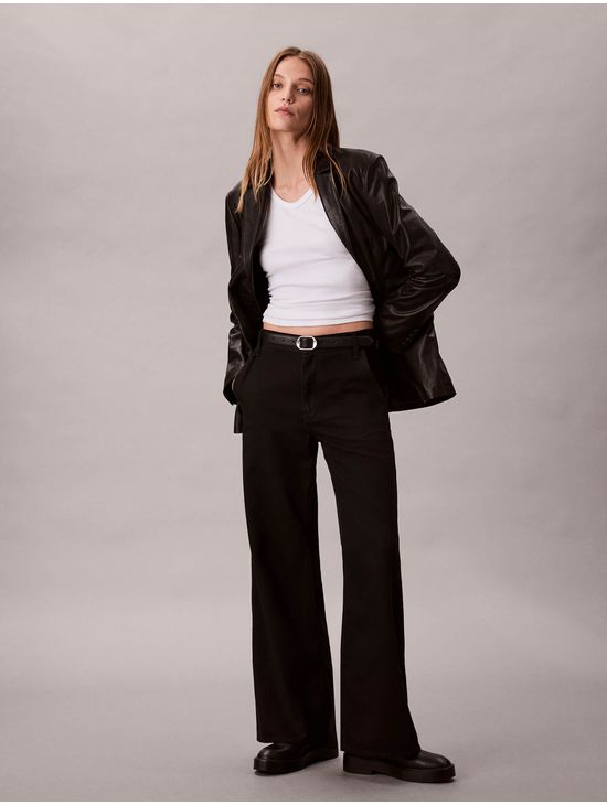 Pantalon-Calvin-Klein-Tencel-Mujer-Negro