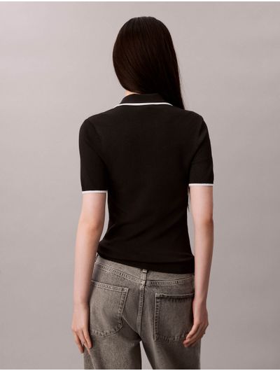 Polo-Calvin-Klein-Mujer-Negro