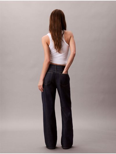 Pantalon-Calvin-Klein-Tencel-Mujer-Azul