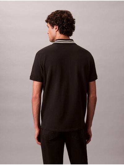Polo-Calvin-Klein-Pique-Monograma-Hombre-Negro