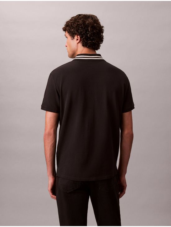 Polo-Calvin-Klein-Pique-Monograma-Hombre-Negro