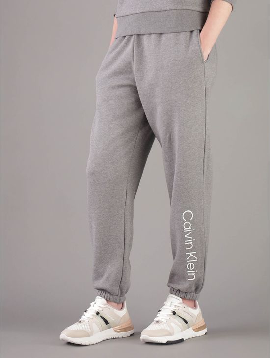 Jogger-Calvin-Klein-Jeans-Logo-Mujer-Gris