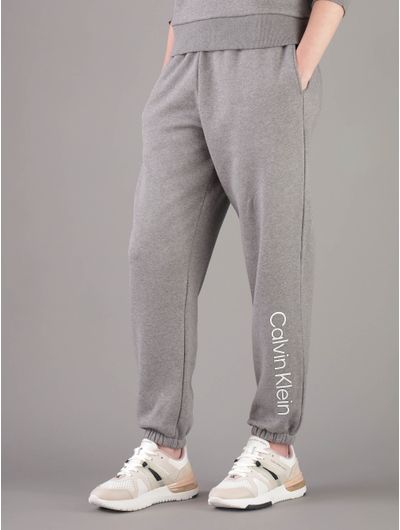 Jogger-Calvin-Klein-Jeans-Logo-Mujer-Gris