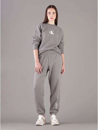 Jogger-Calvin-Klein-Jeans-Logo-Mujer-Gris