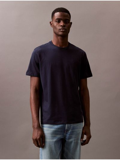 Playera-Calvin-Klein-Crewneck-Logo-Hombre-Azul-40BC238-410
