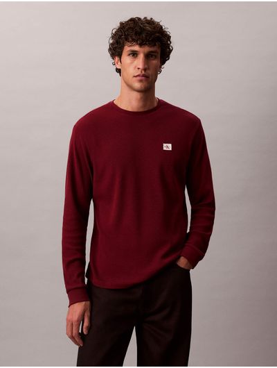 Sueter-Calvin-Klein-Waffleado-Hombre-Rojo-40EM217-602