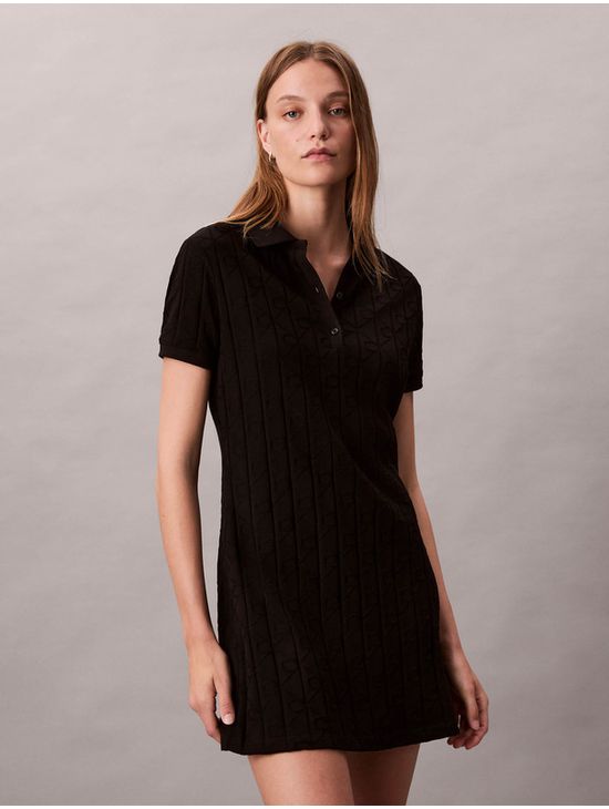Vestido-Calvin-Klein-Mini-Jacquard-Mujer-Negro-44D208G-001